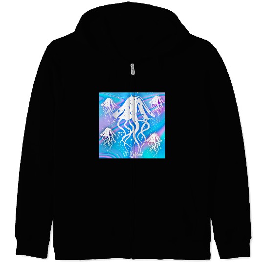 V-Legend: Fantasy Jellyfish Zip Hoodies