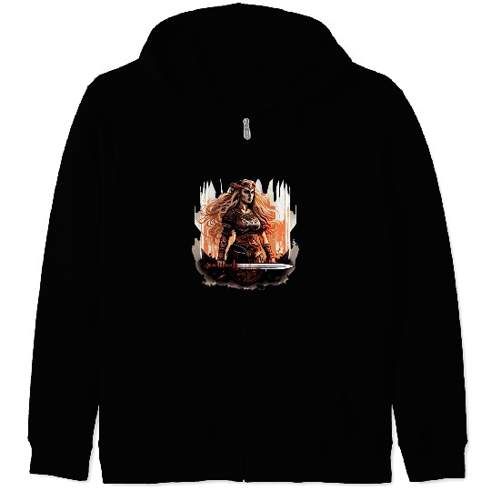 Shield-maiden or Shieldmaiden Amazon Zip Hoodies