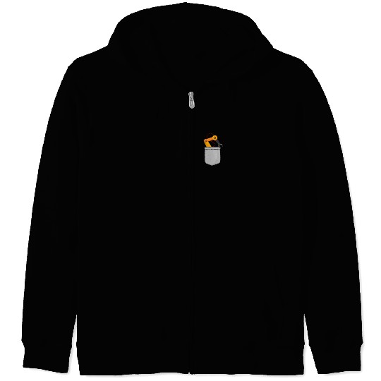 Robot Robotics Engineer Pocket Zip Hoodies