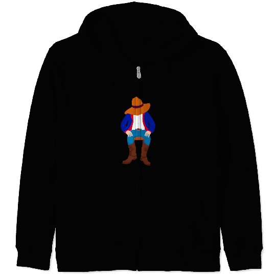 sleeping cowboy Zip Hoodies