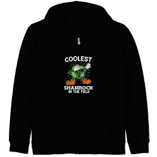 Coolest shamrock St. Patrick's Day Zip Hoodies