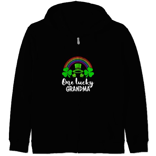 One Lucky Grandma St Patrick's Day Grandma Zip Hoodies
