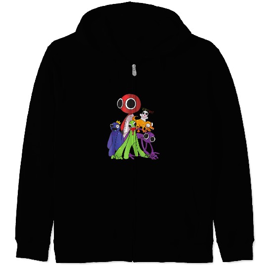 Rainbow Friends blue red orange green Zip Hoodies