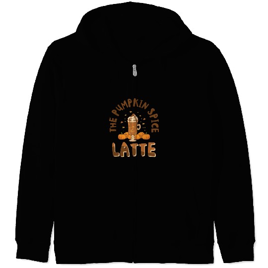 Pumpkin Spice Latte Halloween Coffee Lover Tarot Zip Hoodies