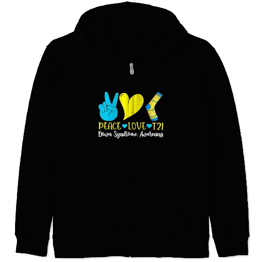 Hand Print Socks World Down Syndrome Awareness Day Zip Hoodies