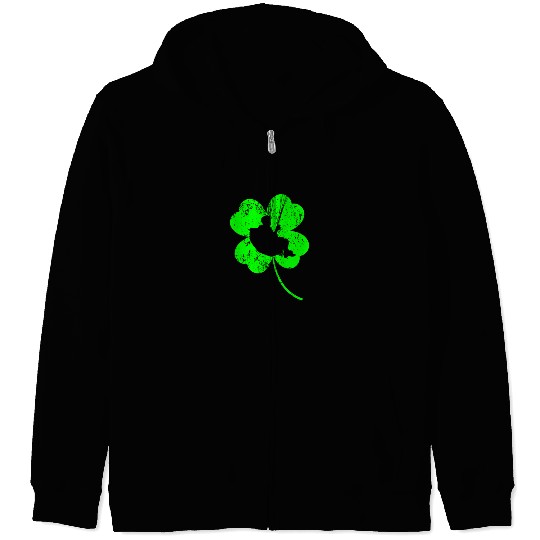 Paragliding St. Patrick's day shamrock Zip Hoodies