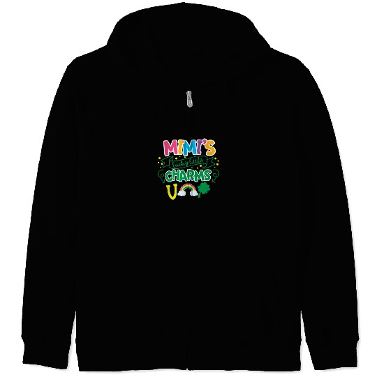 Mimi's Lucky Little Charms Clover Shamrock Zip Hoodies