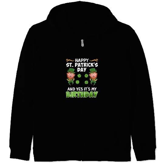 St. Patrick's Day Birthday Zip Hoodies