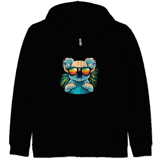 Tropical Koala Sunglasses Shades Australian Animal Zip Hoodies