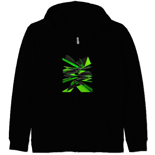 Stylish Abstract 3D Zip Hoodies design