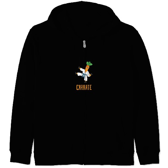 Carrate Carrot Lover Karate Coach Martial Artist Zip Hoodies