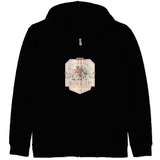 Ridgway colorado wild west town Zip Hoodies