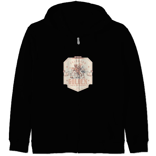 golden Colorado wild west town Zip Hoodies