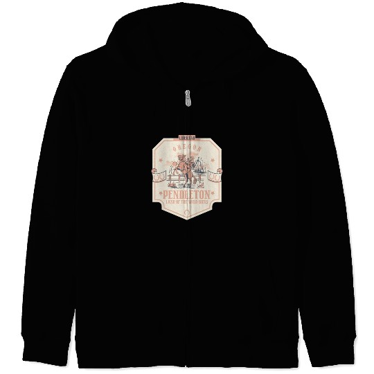 pendleton oregon wild west town Zip Hoodies