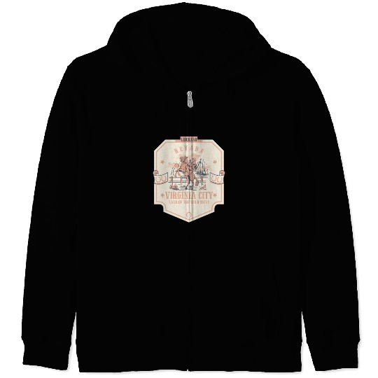 virginia city nevada wild west town Zip Hoodies