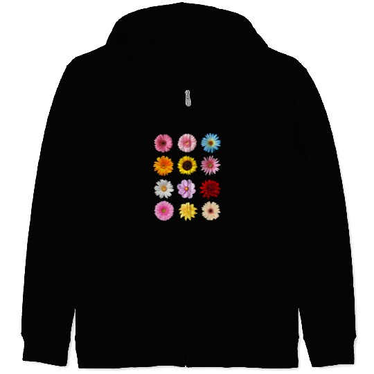 Colorful Floral Flower Funny Floral Gardening Pun Zip Hoodies