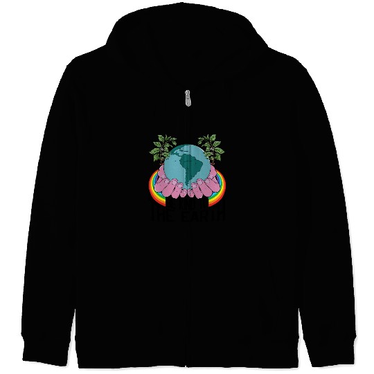 Be Kind To The Earth Rainbow Natural Environment Zip Hoodies