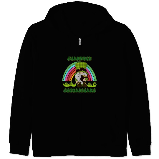 Shamrock Shenanigans Gnome Zip Hoodies