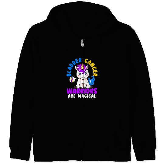 Bladder Cancer Warriors Are Magical Bladder Cancer Zip Hoodies