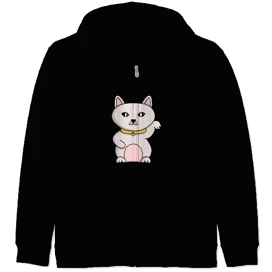 Magic Lucky Cat Zip Hoodies