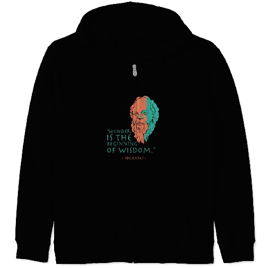 Socrates Stoic Philosophy Quote Zip Hoodies