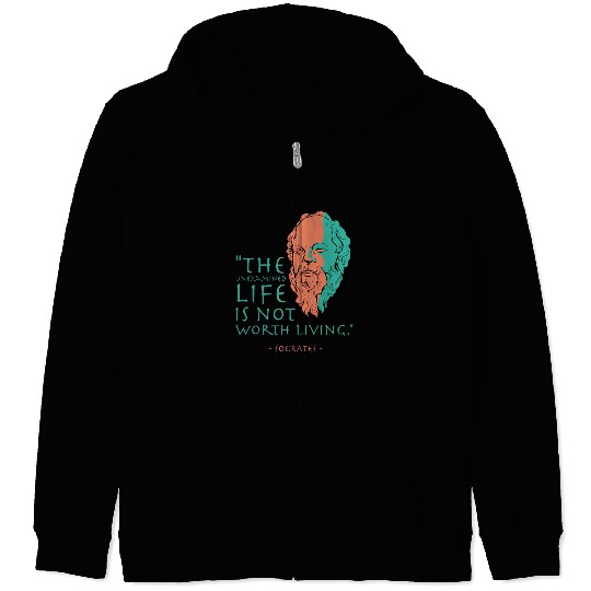 Socrates Stoic Philosophy Quote Zip Hoodies