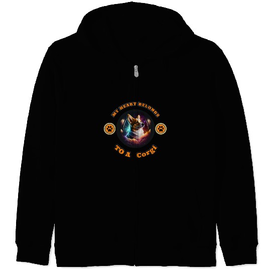 My Heart Belongs To A Corgi Zip Hoodies