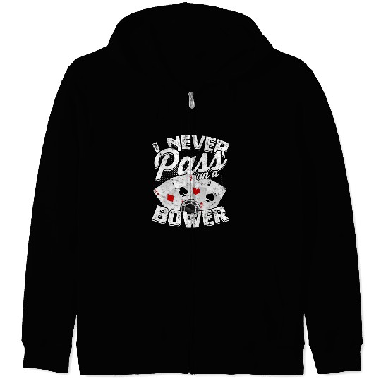 Card Game Games Playing Card Poker Euchre Zip Hoodies