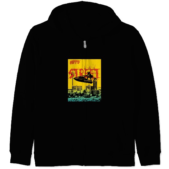 Brand Hippo Street, Thailand has temples, large pi Zip Hoodies