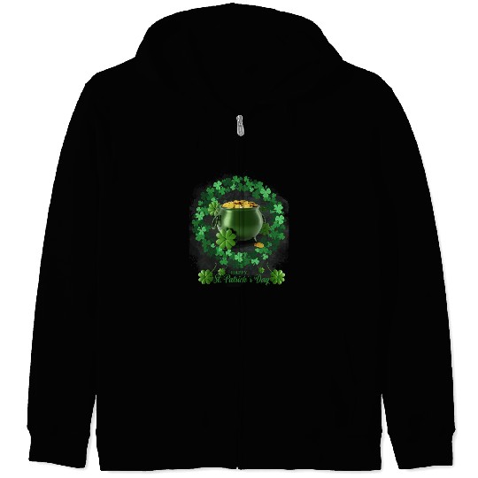 Irish Shamrock St Patrick's Day Cool Zip Hoodies