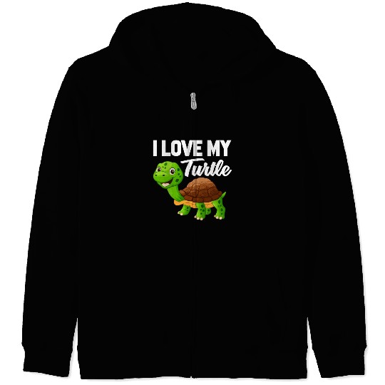 I Love My Turtle Zip Hoodies