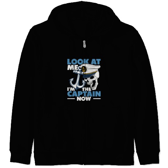 Captain Boat Lovers Fishermen Sailing Boating Zip Hoodies
