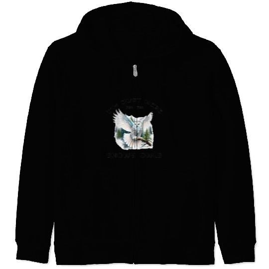 I'm Just Here for the Snow Owls - Birdwatching Zip Hoodies