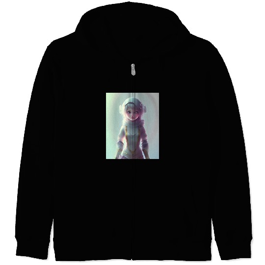 last in the AI TEEN GAMER GIRL Series Zip Hoodies