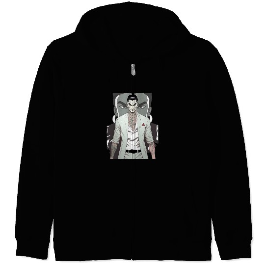Japan Yakuza Greeny Face Zip Hoodies
