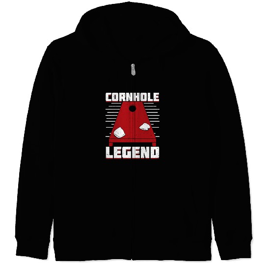Cornhole Legend Bean Bag Toss Player Gift Zip Hoodies
