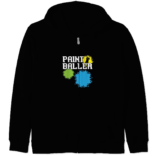 Paintball Paint Gun Paintball Player Paintballer Zip Hoodies