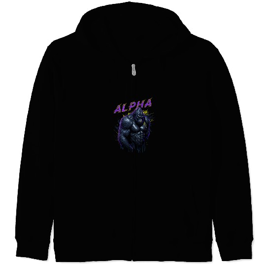Alpha male Gorilla Zip Hoodies