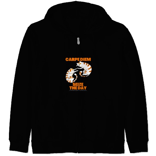 Cats Lover Carpe Diem Seize The Day Zip Hoodies
