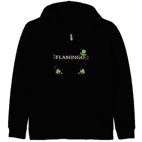 Flamingo - St. Patrick's Day Zip Hoodies