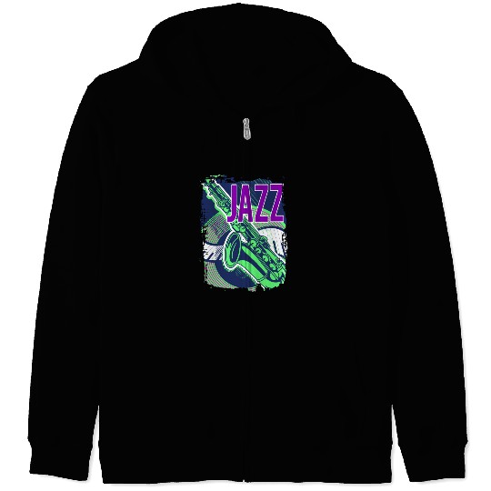 Jazz music improvisation festival Zip Hoodies
