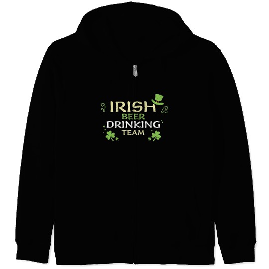 Irish Beer Drinking Team Zip Hoodies