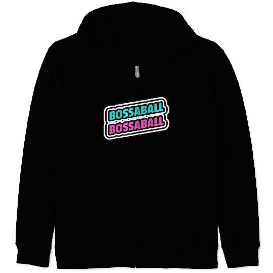 Bossaball Sports Typography Zip Hoodies