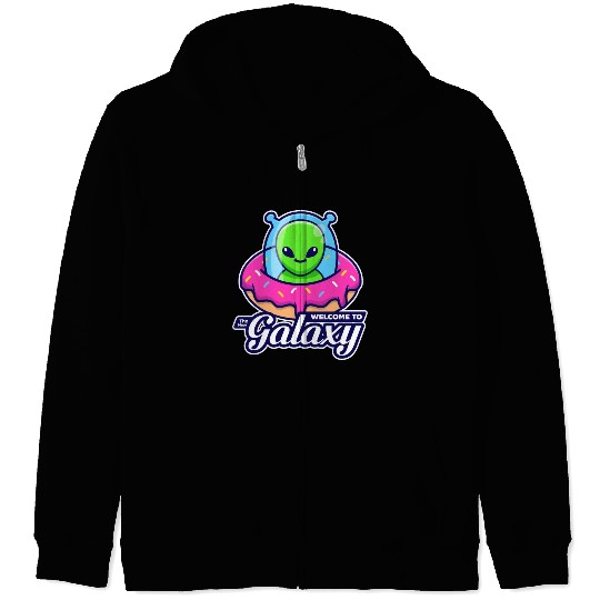 Welcome to the new galaxy with donut UFO. Zip Hoodies