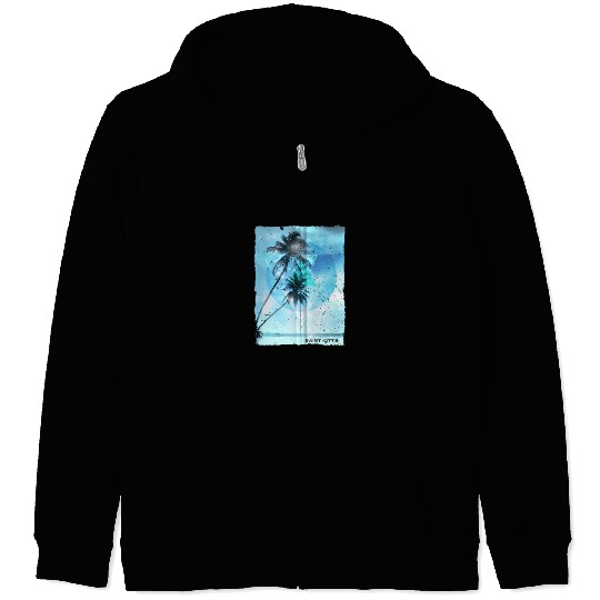 Artistic Saint Kitts Palm Tree Vacation Zip Hoodies