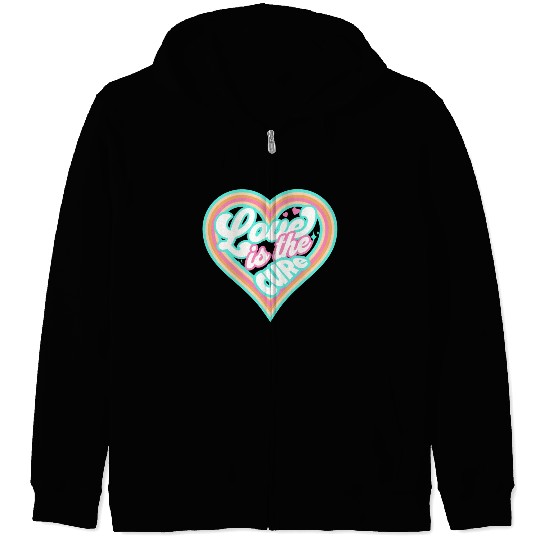 LOVE IS THE CURE (blue) Zip Hoodies