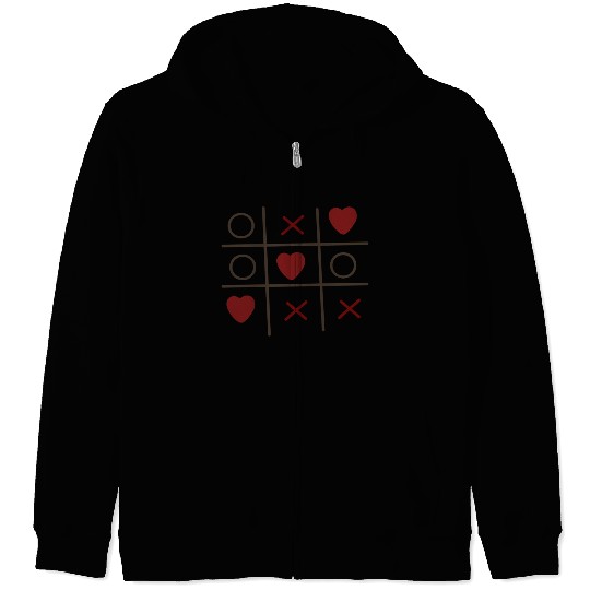 Cool Valentine s Day Criss Cross Heart Zip Hoodies