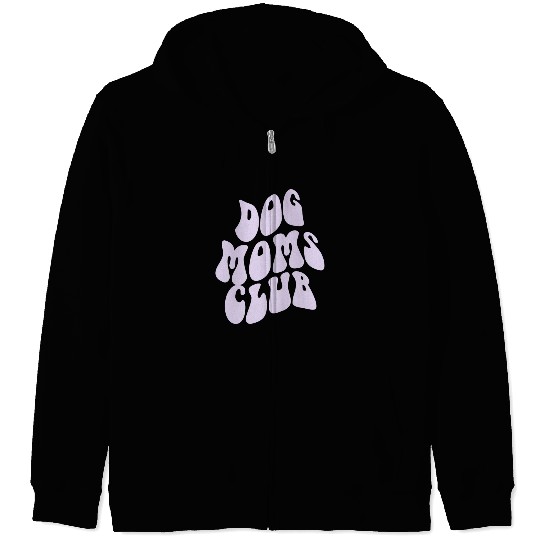 Dog Moms Club retro Pet Lover Zip Hoodies