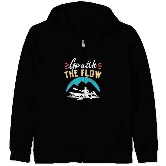 Go With The Flow Kayaking Paddle Zip Hoodies