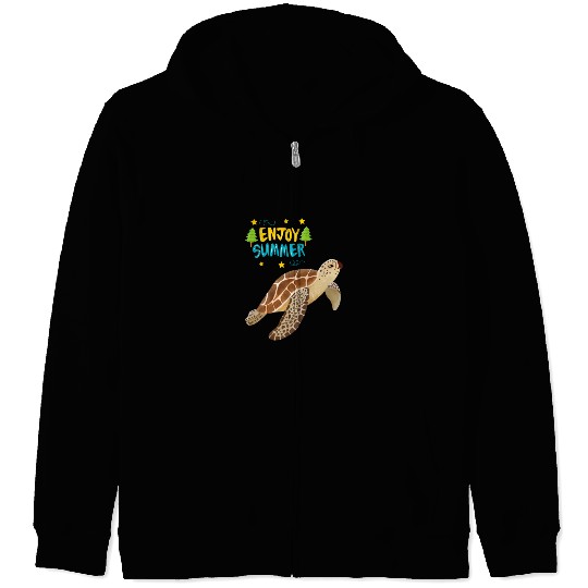 Sea Turtle Zip Hoodies